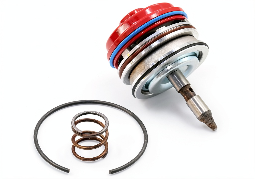 Installing Servo Piston Kit WnSEu Transmission Machined on a wooden workbench