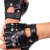 Styquenzer Black PU Leather Motorcycle Gloves-0