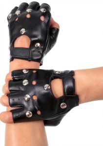 Styquenzer Black PU Leather Motorcycle Gloves-0