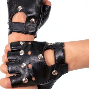 Styquenzer Black PU Leather Motorcycle Gloves-0