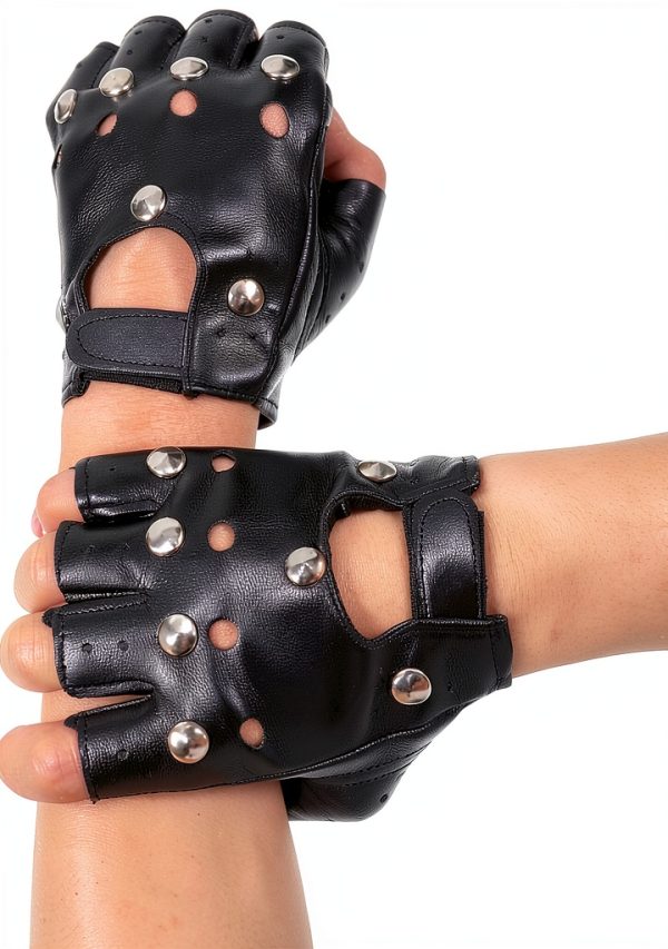 Styquenzer Black PU Leather Motorcycle Gloves-0