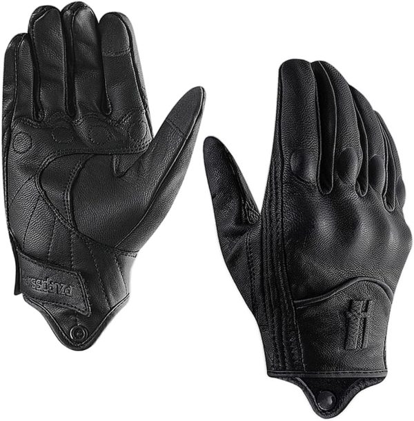 Leather Motorcycle Gloves Harssidanzar Touchscreen-0