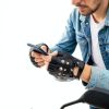Styquenzer Black PU Leather Motorcycle Gloves-3