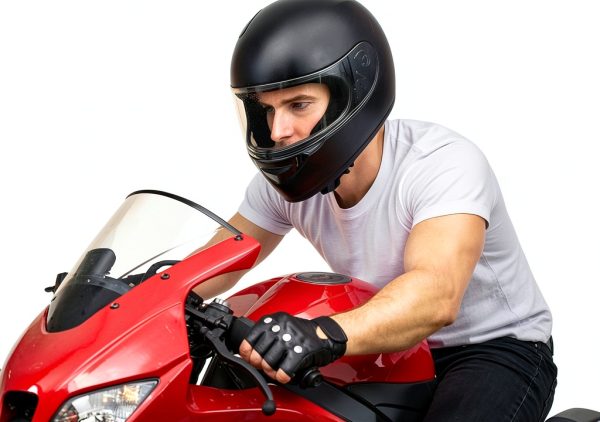 Styquenzer Black PU Leather Motorcycle Gloves-6