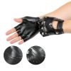 Styquenzer Black PU Leather Motorcycle Gloves-2