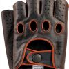 Riparo Leather Fingerless Motorcycle Gloves Men-0