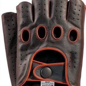 Riparo Leather Fingerless Motorcycle Gloves Men-0