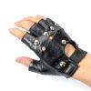 Styquenzer Black PU Leather Motorcycle Gloves-4