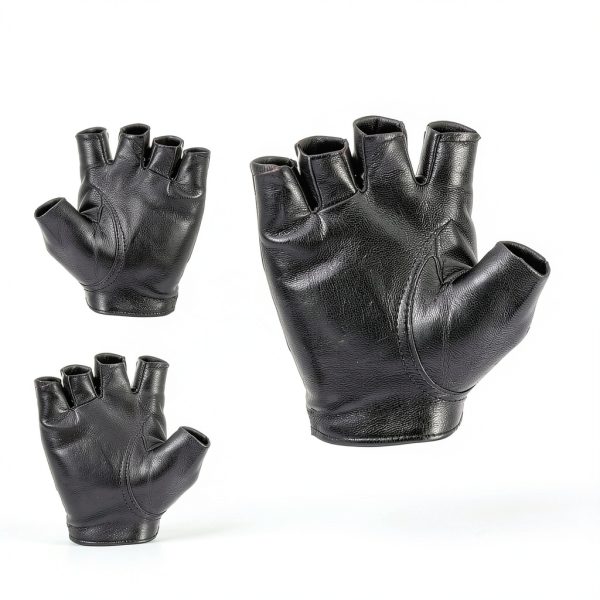 Styquenzer Black PU Leather Motorcycle Gloves-1
