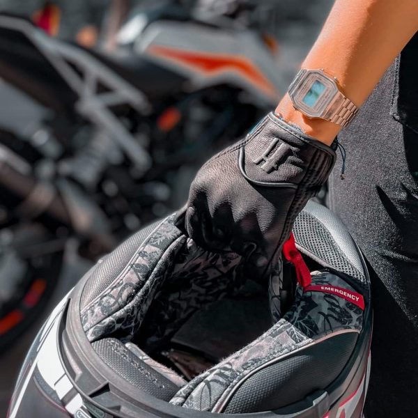 Leather Motorcycle Gloves Harssidanzar Touchscreen-1