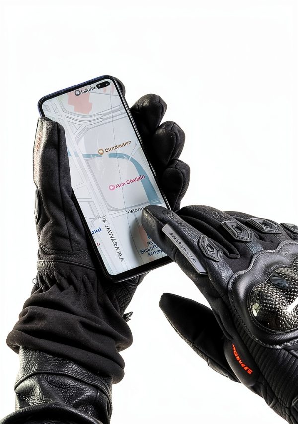 BORLENI Motocross Riding Gloves Waterproof Nylon Large Red/Black-5