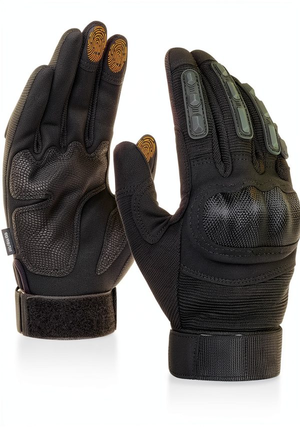 KUMGIM Motorcycle Gloves Black Tactical Riding Gloves ZSST001 Small-0