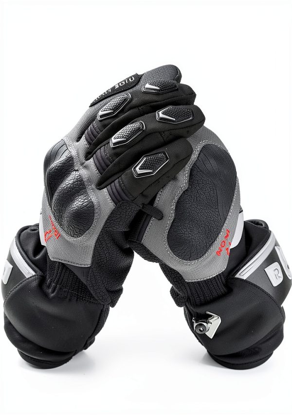 RIDEIRON Riding Gloves Waterproof Winter Sport Gloves Black Medium-5