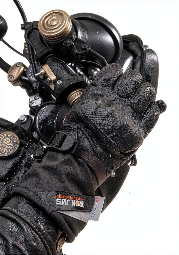 BORLENI Motocross Riding Gloves Waterproof Nylon Large Red/Black-4