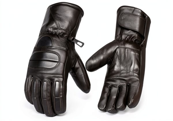 Leather Motorcycle Gloves Jackets 4 Bikes Padded Water Resistant Black-1