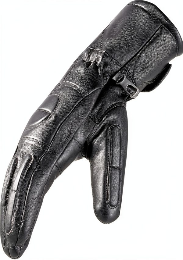 Leather Motorcycle Gloves Jackets 4 Bikes Padded Water Resistant Black-6