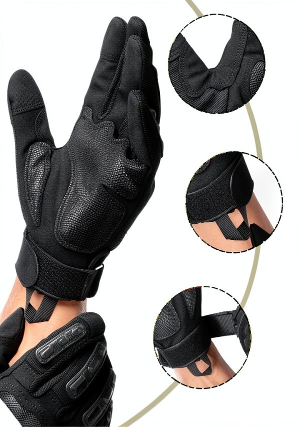 KUMGIM Motorcycle Gloves Black Tactical Riding Gloves ZSST001 Small-4