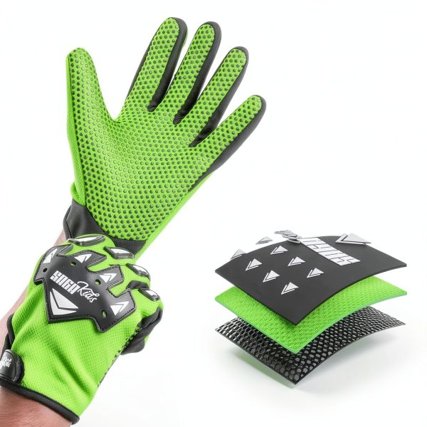 SAGA SPORTS Kids Motorcycle Gloves – Multi‑Color Cycling Gloves Small-2