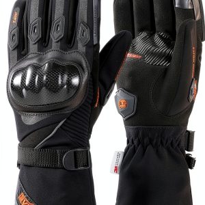 BORLENI Motocross Riding Gloves Waterproof Nylon Large Red/Black-0
