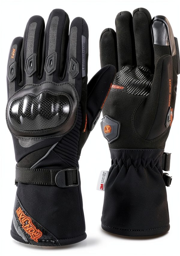 BORLENI Motocross Riding Gloves Waterproof Nylon Large Red/Black-0