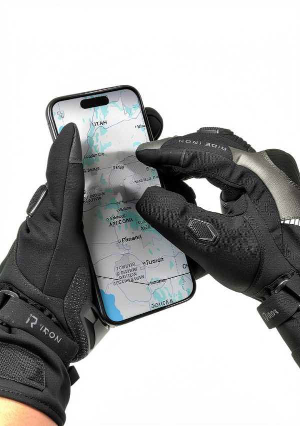 RIDEIRON Riding Gloves Waterproof Winter Sport Gloves Black Medium-2