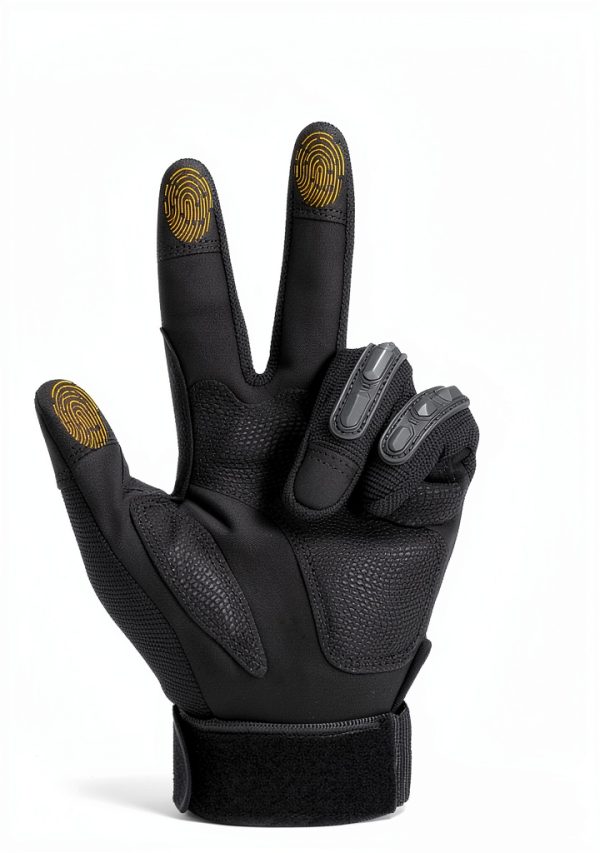 KUMGIM Motorcycle Gloves Black Tactical Riding Gloves ZSST001 Small-3