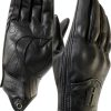 Harssidanzar Leather Motorcycle Gloves Black Fleece Lined Touchscreen-0