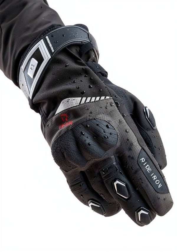 RIDEIRON Riding Gloves Waterproof Winter Sport Gloves Black Medium-3