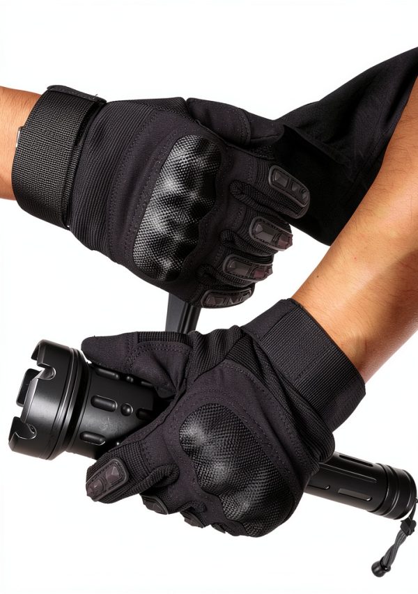 KUMGIM Motorcycle Gloves Black Tactical Riding Gloves ZSST001 Small-1