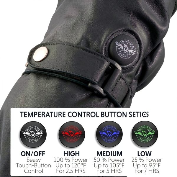 Milwaukee Leather Heated Gloves Men’s Black 5X-Large Rechargeable-5