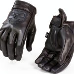 Shaf Black Motorcycle Gloves MG7570 Full‑Grain Cowhide Gel Palm-0