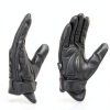 Shaf Black Motorcycle Gloves MG7570 Full‑Grain Cowhide Gel Palm-4