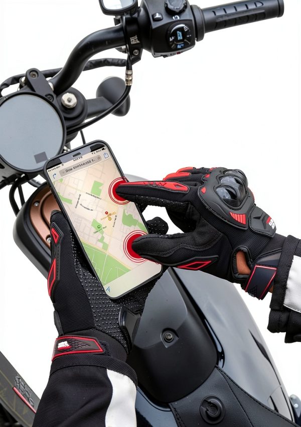 Motorcycle Gloves KEMIMOTO Touchscreen Shell Anti‑Slip Black XL-4