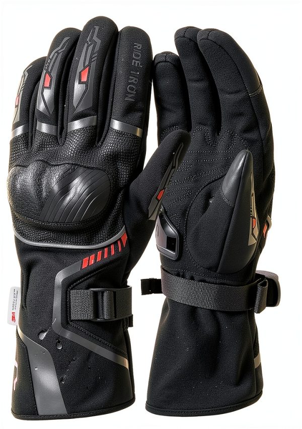 Winter Motorcycle Gloves for Men & Women Waterproof Warm Cold Weather Riding Gloves with Touchscreen for ATV UTV Riding, Road Racing, Snowmobile, Motocross-0
