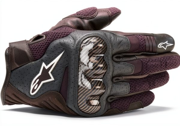 Alpinestars SMX-1 Air V2 Gloves Black/Red Fluorescent Large Men-0