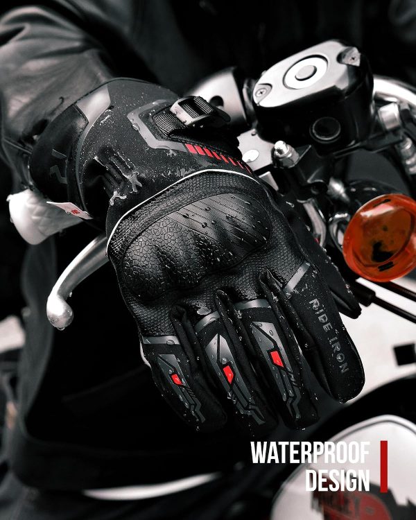 Winter Motorcycle Gloves for Men & Women Waterproof Warm Cold Weather Riding Gloves with Touchscreen for ATV UTV Riding, Road Racing, Snowmobile, Motocross-7